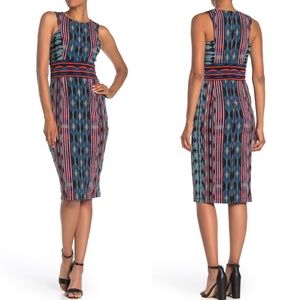 Maggy London Stripe Graphic Sheath Dress